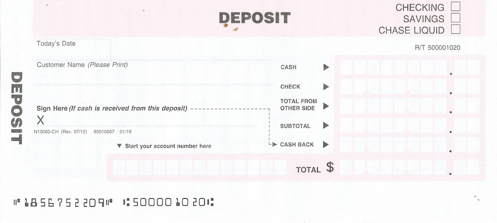 Chase Deposit Slip Free Printable Template Checkdeposit Io