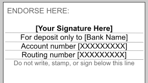 How to endorse a check for deposit